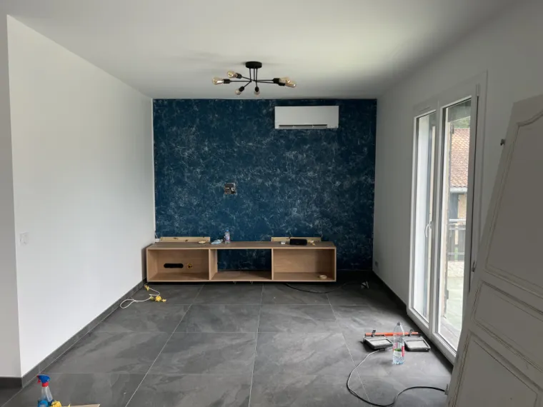 Application d'un enduit décoratif mural à Gières